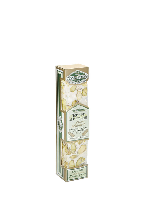 Torrone | Bianco ai Pistacchi | 100g - I.R.C. William Di Carlo Srl